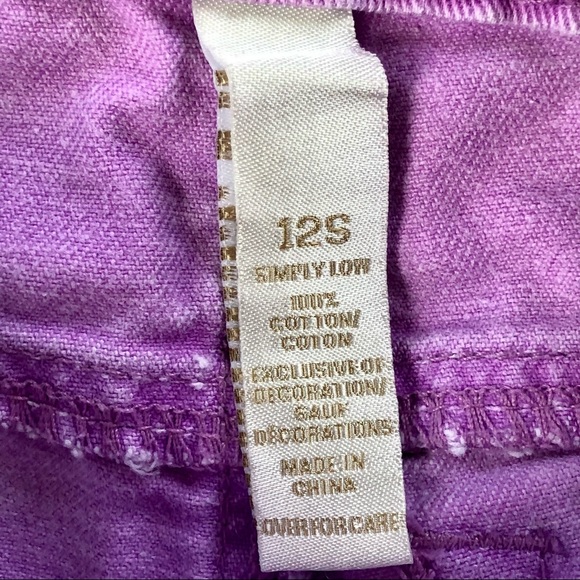 🔥Bundle🔥 Justice 2-piece Ombre Jean Shorts & matching shirt purple 12 Slim - Picture 4 of 6